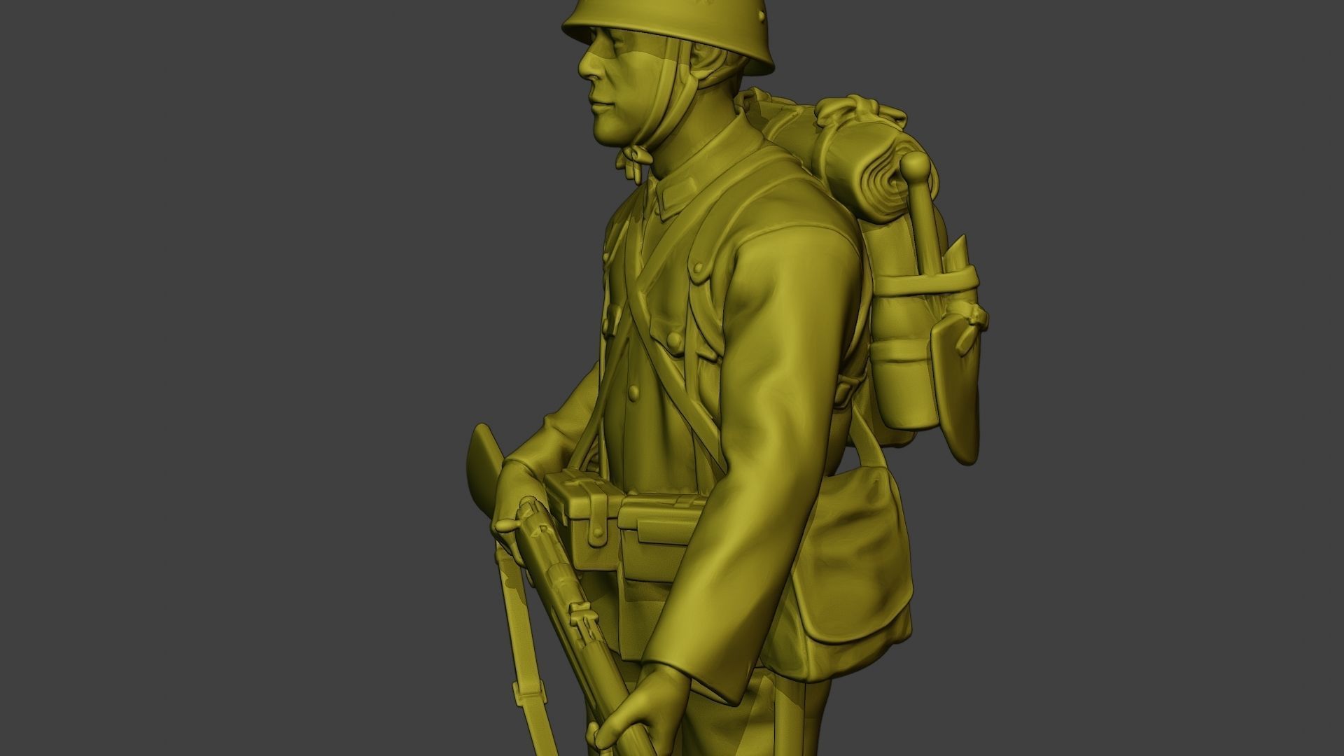 Japanese soldier ww2 Stand J1 3D print model_18
