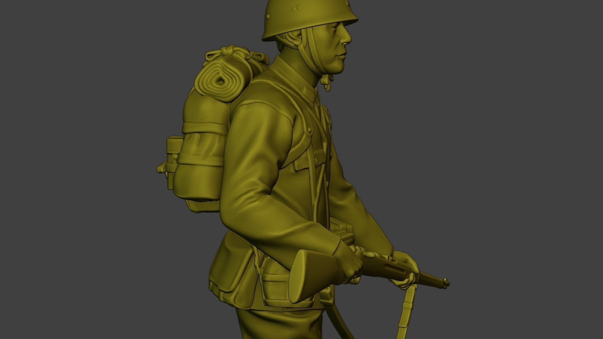 Japanese soldier ww2 Stand J1 3D print model_20