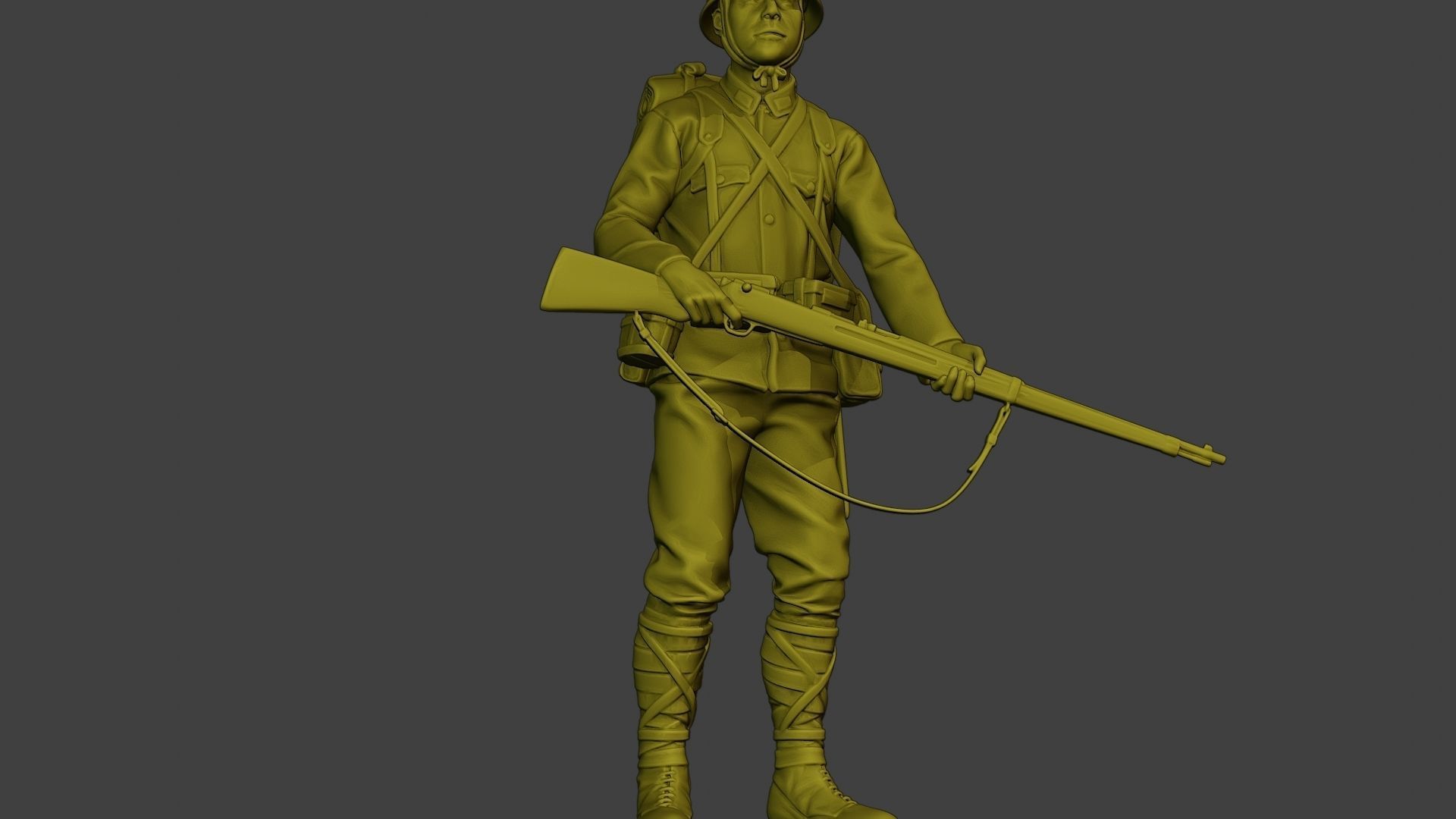 Japanese soldier ww2 Stand J1 3D print model_13