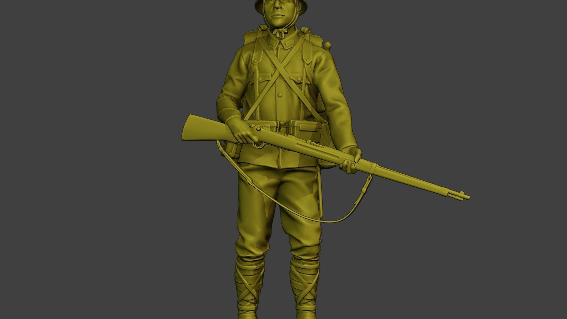 Japanese soldier ww2 Stand J1 3D print model_28