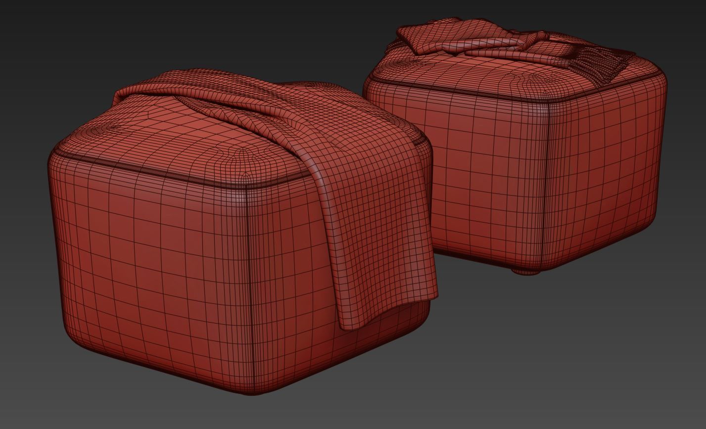 Hexagonal ottoman by Maison Corbeil 3D model_9
