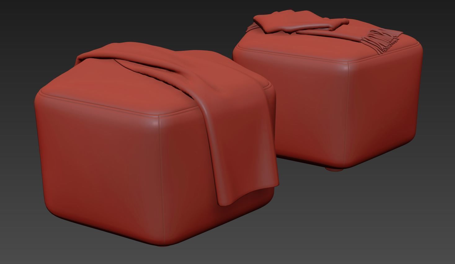 Hexagonal ottoman by Maison Corbeil 3D model_8