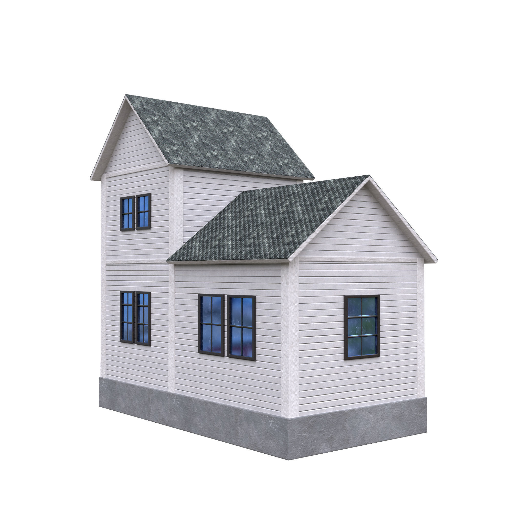 A low-poly 3D model of a home house Low-poly 3D model_6
