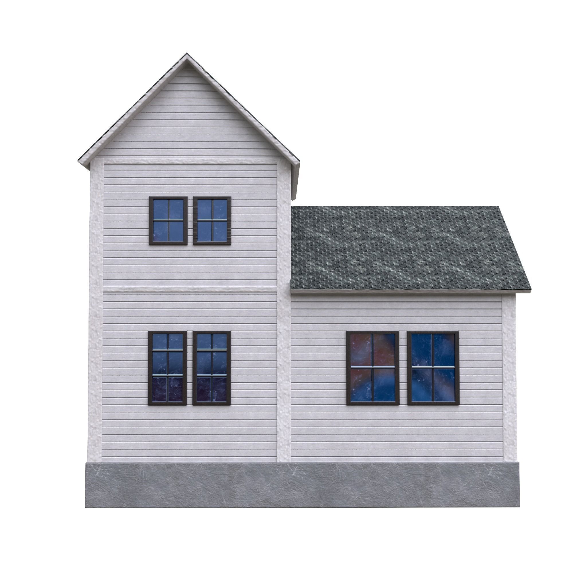 A low-poly 3D model of a home house Low-poly 3D model_5
