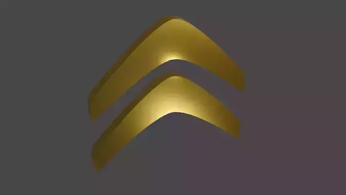 Citroen 3D Logo Low-poly 3D model