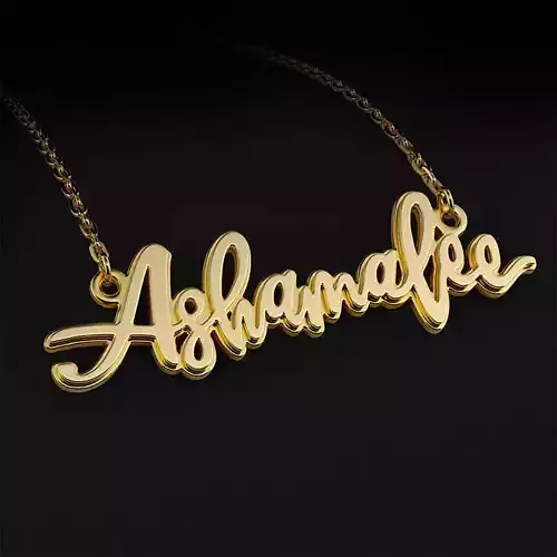 Name necklace Ashamalee 3D print model