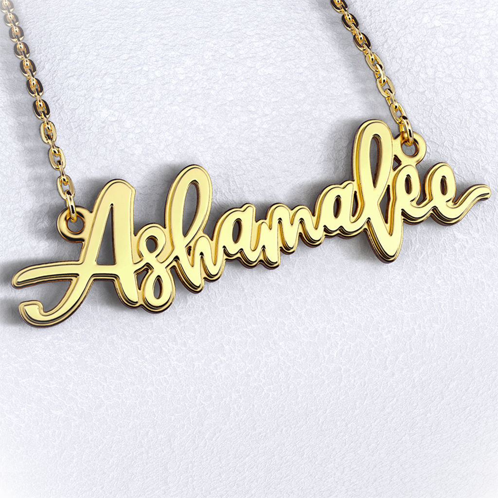 Name necklace Ashamalee 3D print model_1