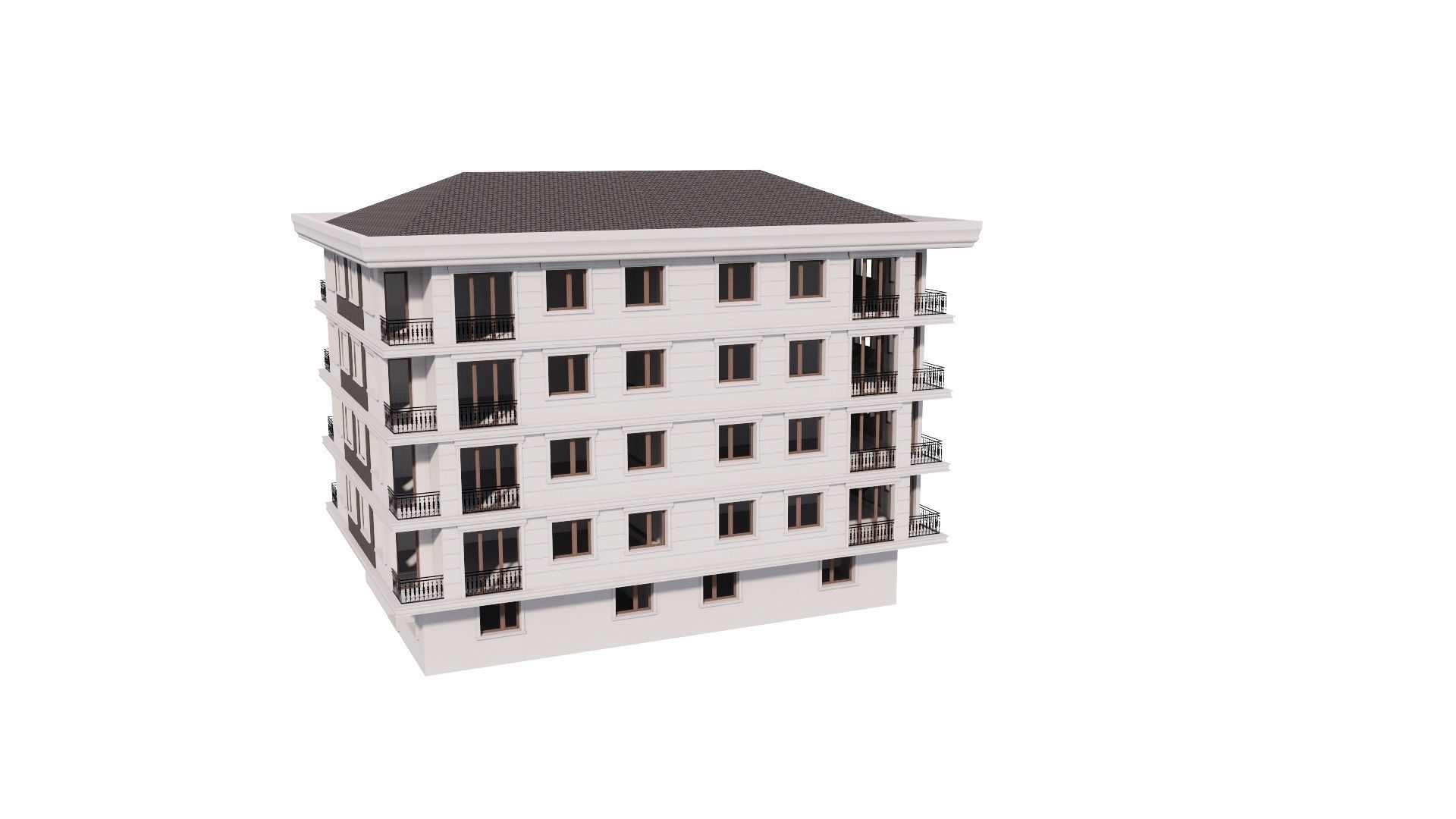 HOUSE 12 Low-poly 3D model_5