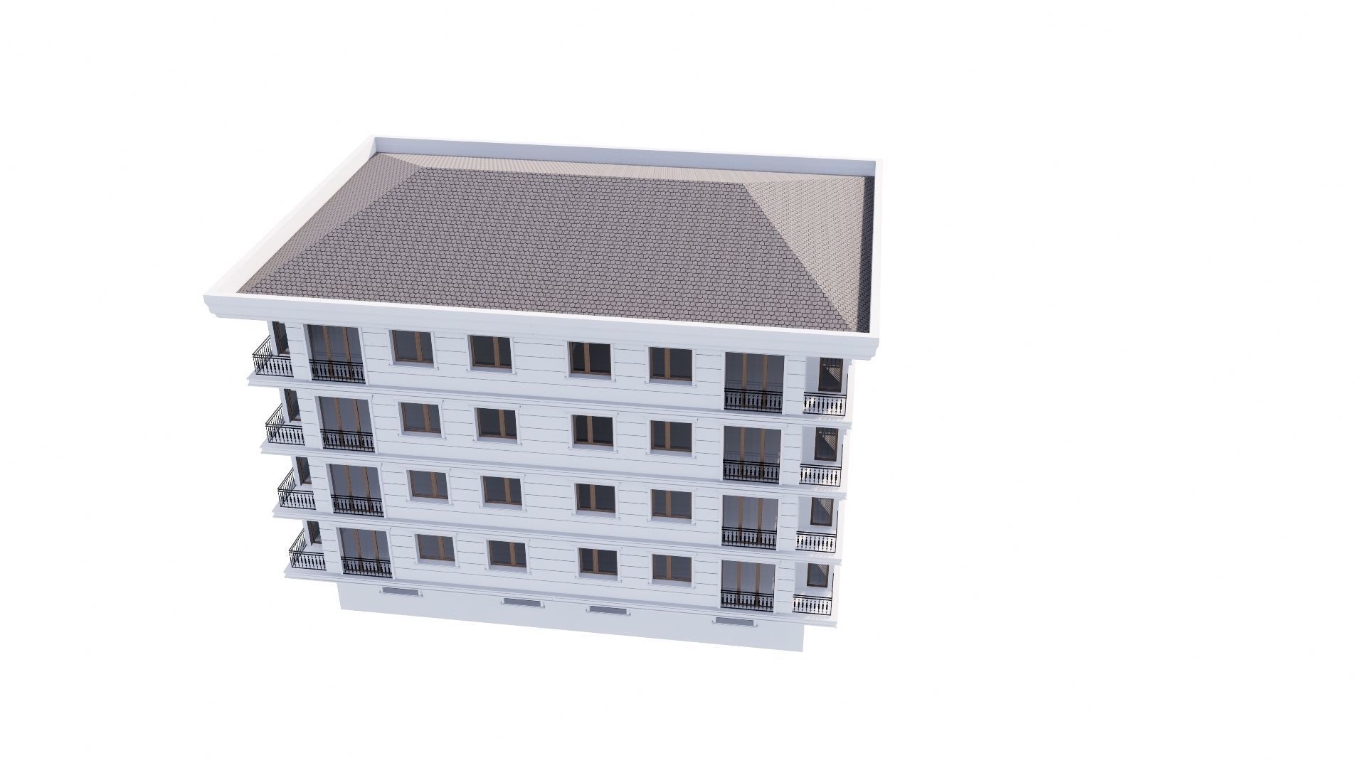 HOUSE 12 Low-poly 3D model_7