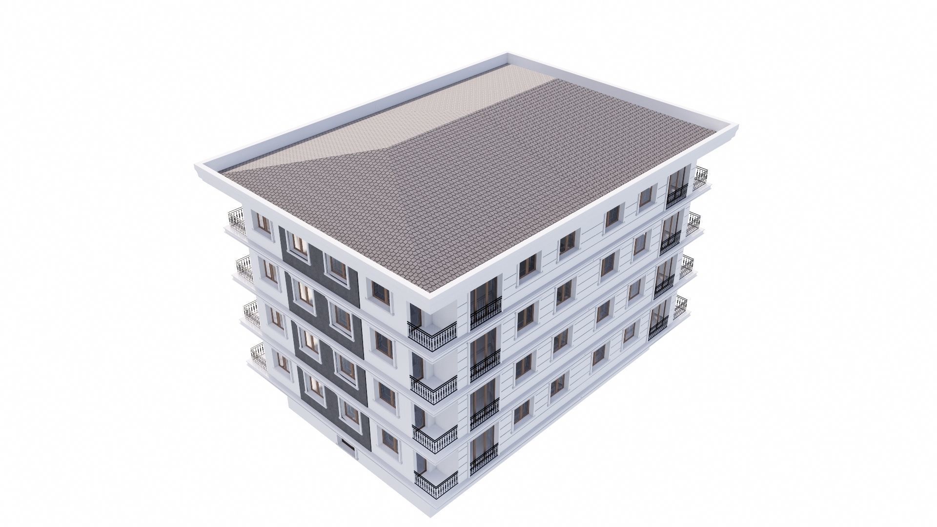 HOUSE 12 Low-poly 3D model_12