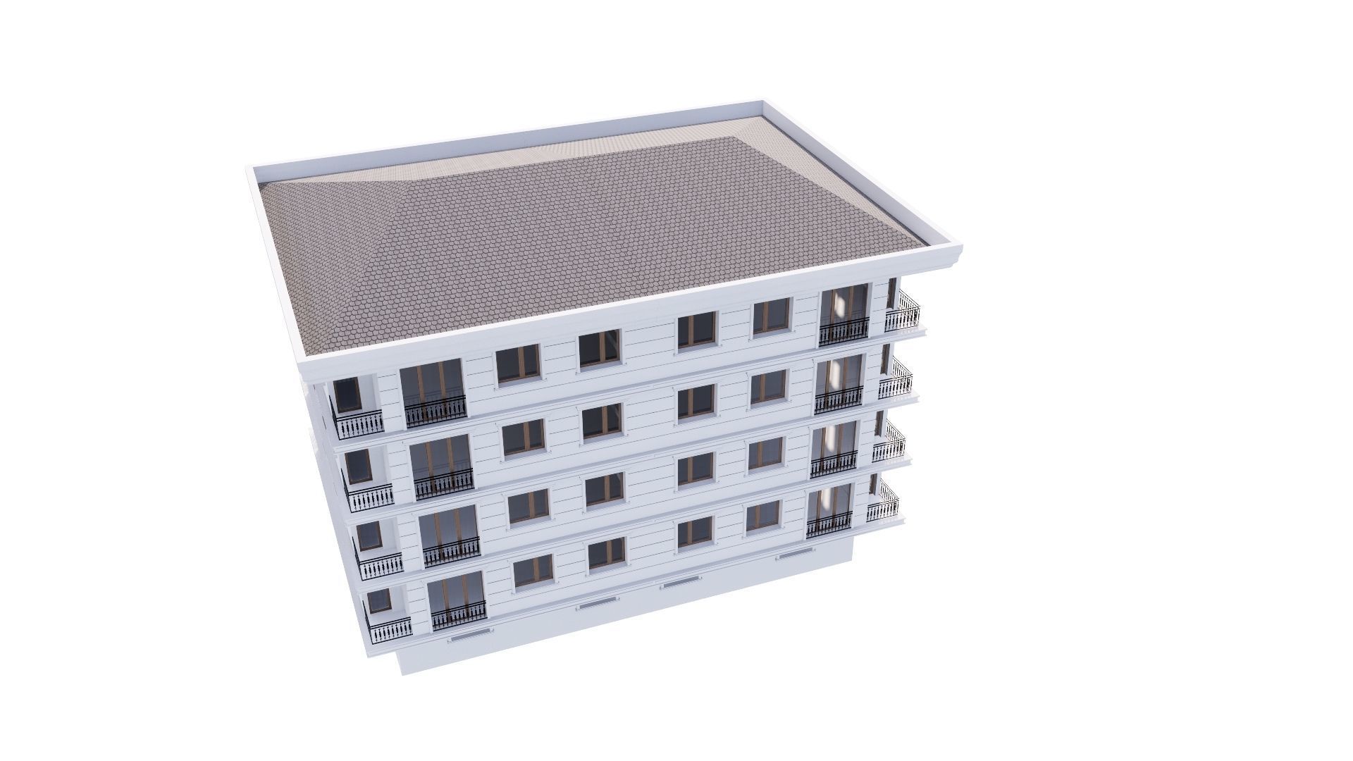 HOUSE 12 Low-poly 3D model_9