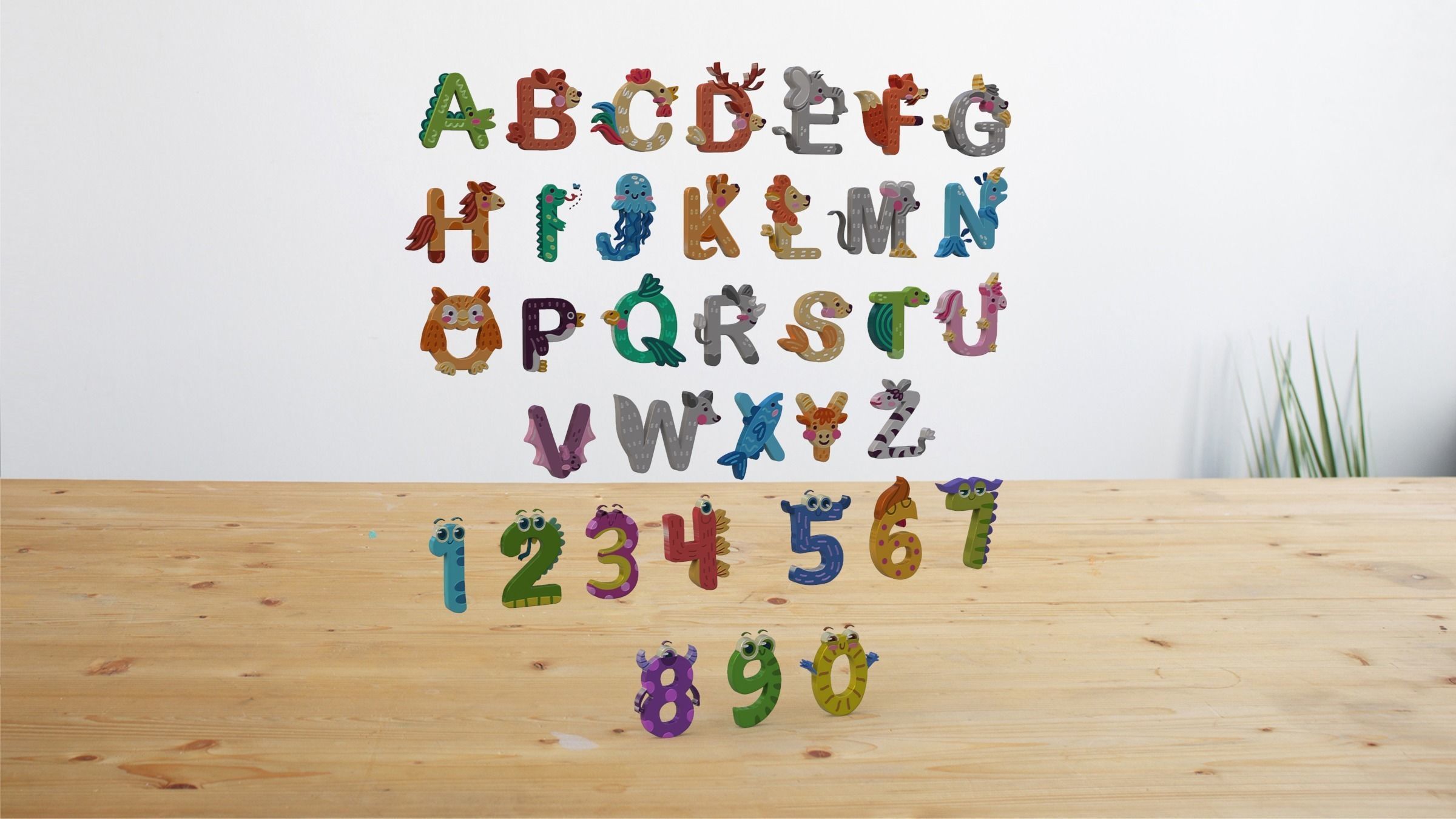 Cartoon Animal Alphabet 3D 3D model_21