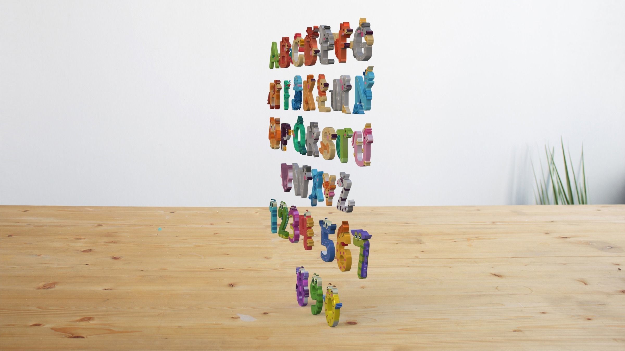 Cartoon Animal Alphabet 3D 3D model_10