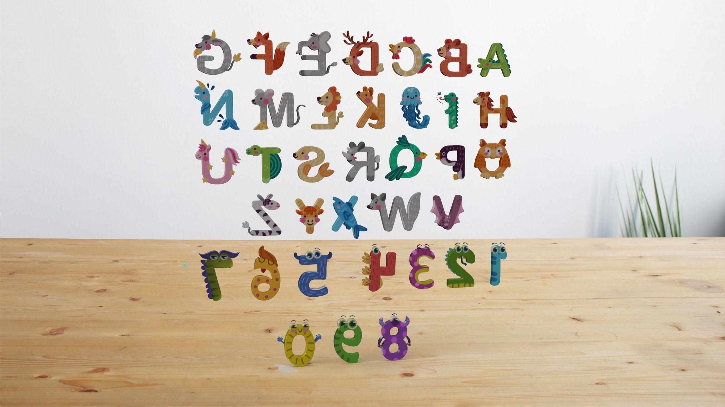 Cartoon Animal Alphabet 3D 3D model_15