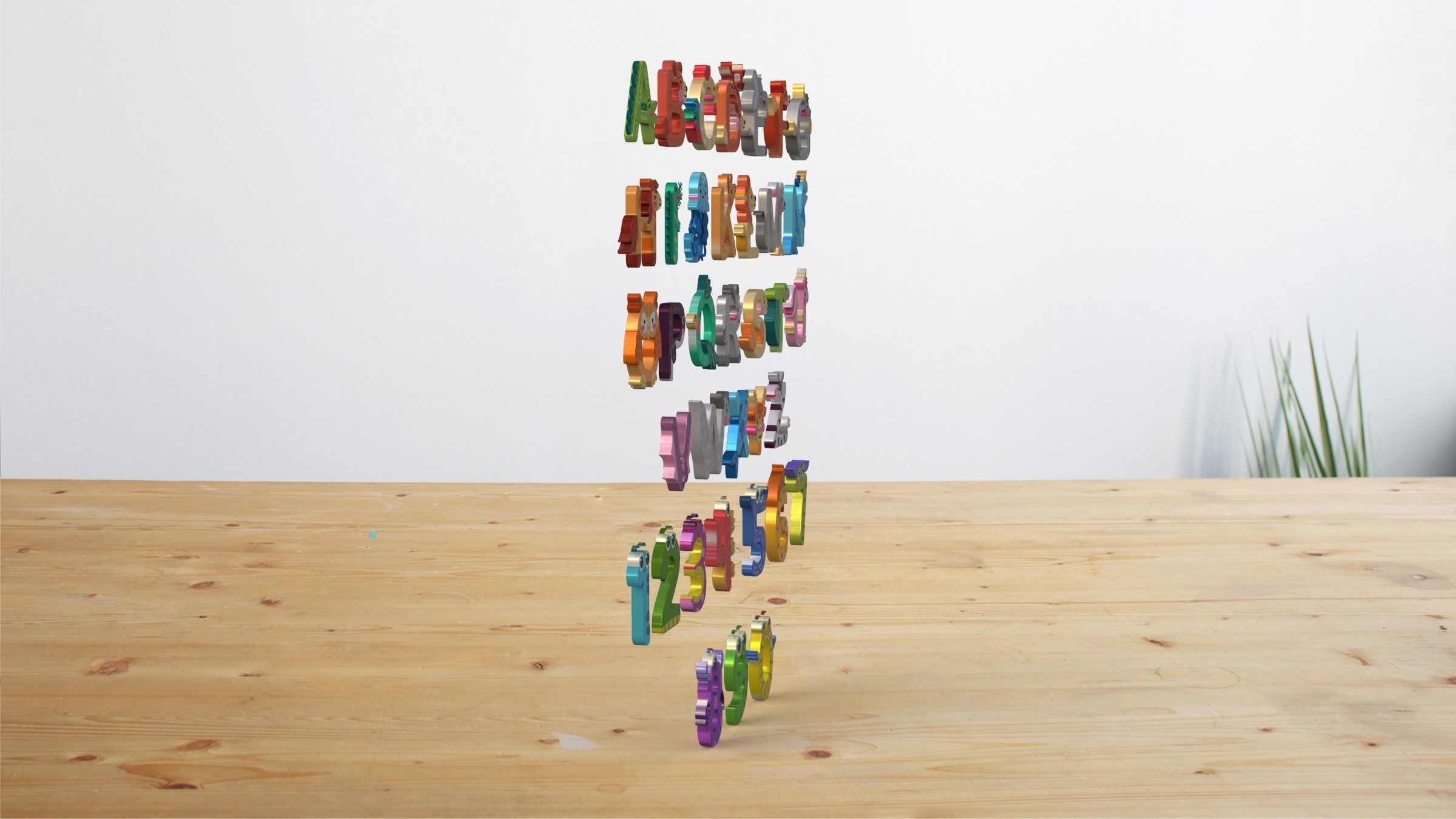 Cartoon Animal Alphabet 3D 3D model_19