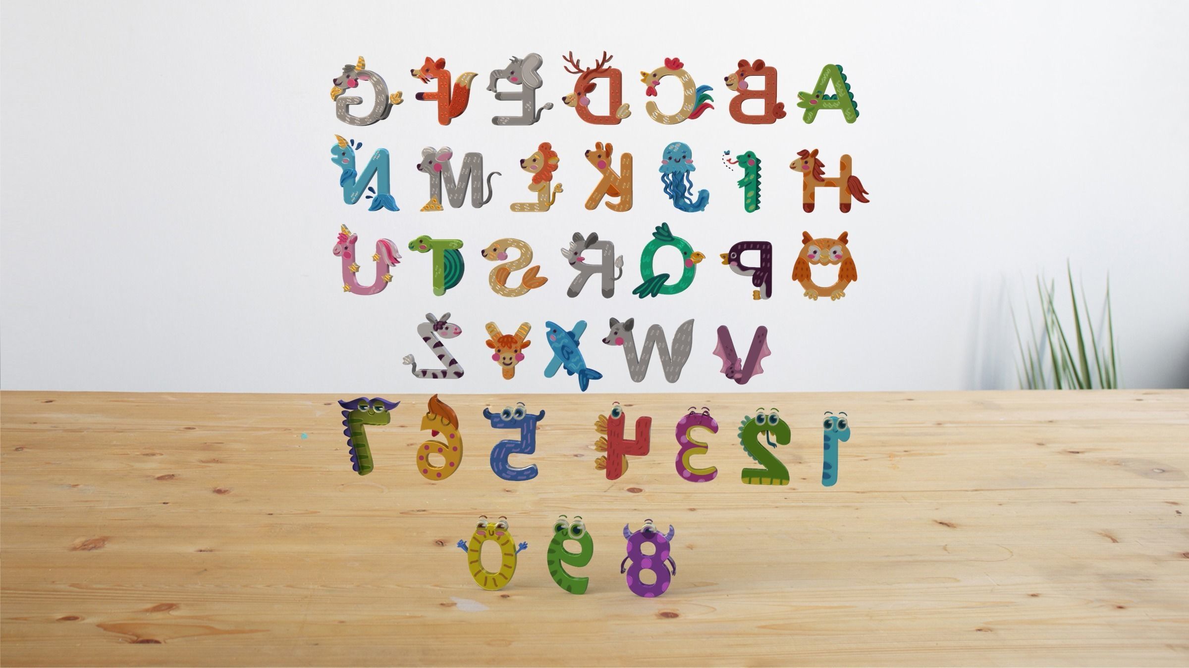 Cartoon Animal Alphabet 3D 3D model_14