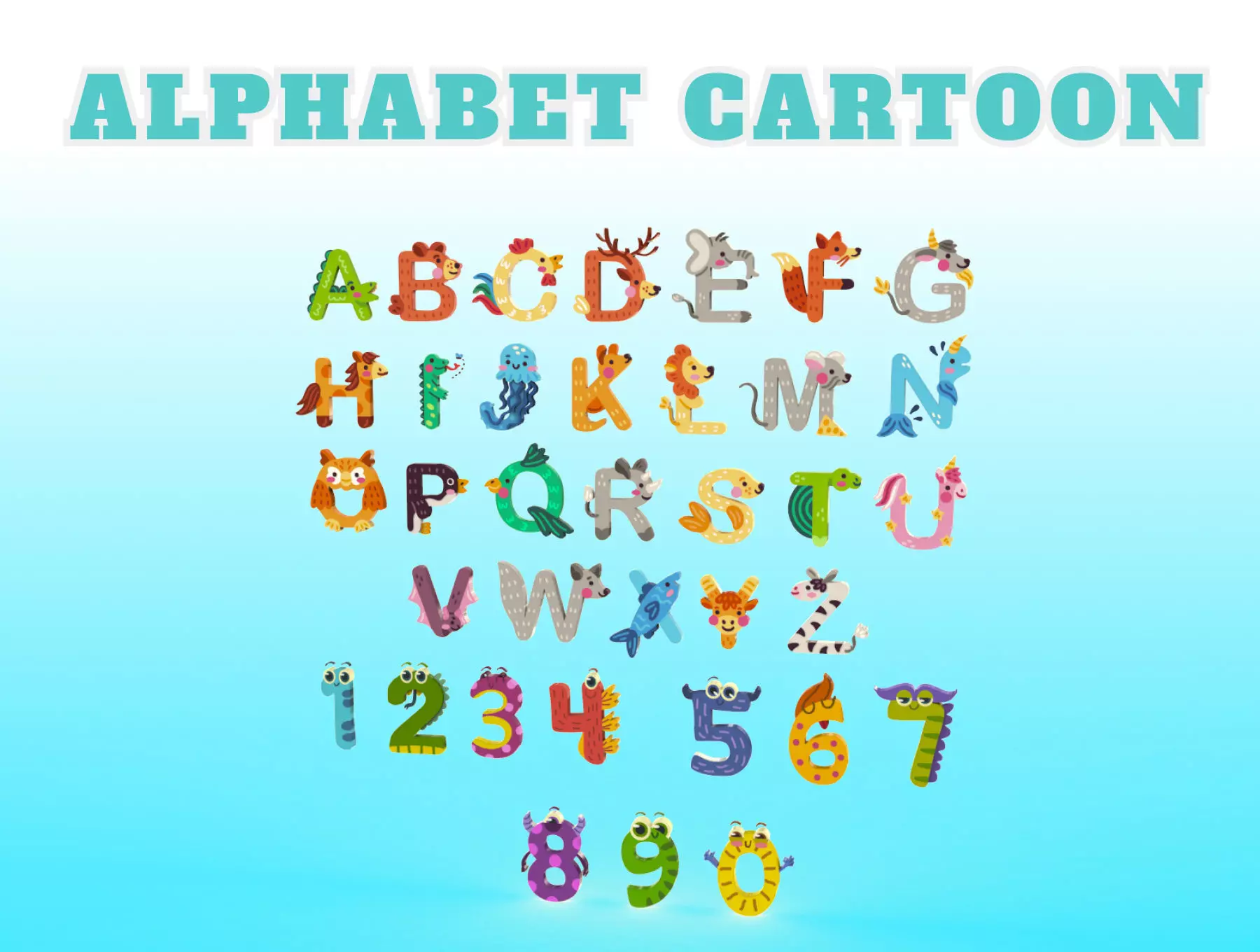 Cartoon Animal Alphabet 3D 3D model_0