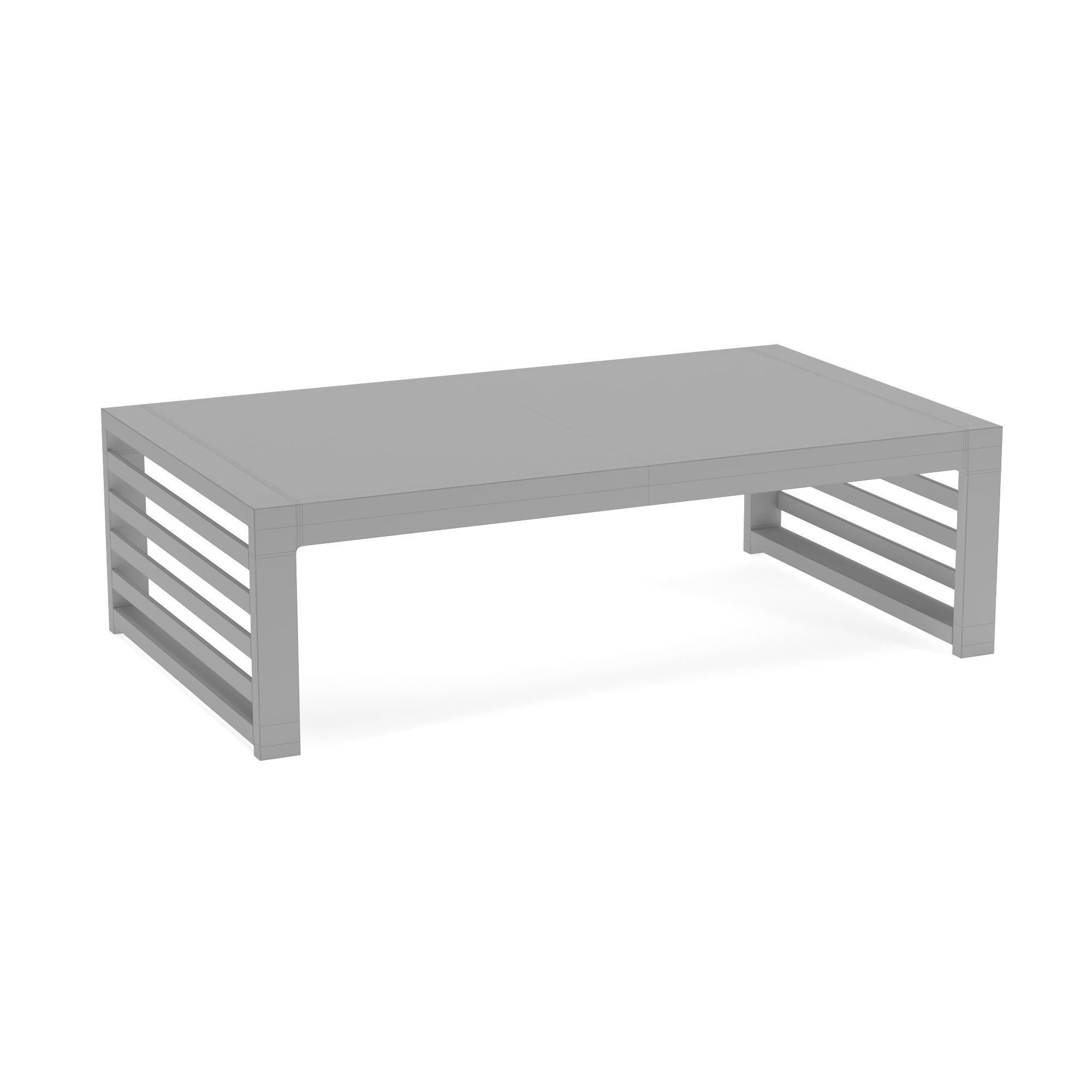 Lounge Set outdoor chair with slats 3D Model Collection_16