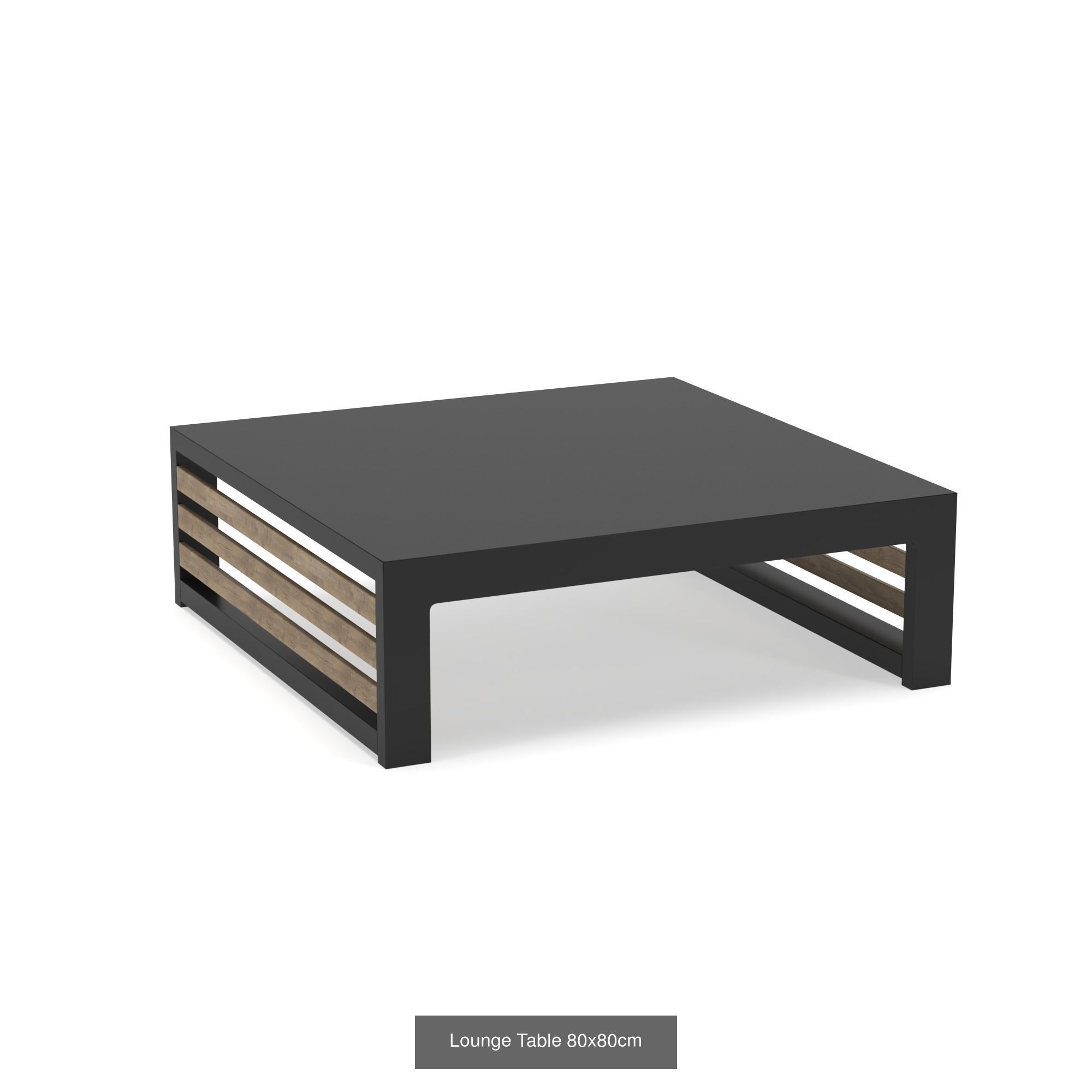 Lounge Set outdoor chair with slats 3D Model Collection_13