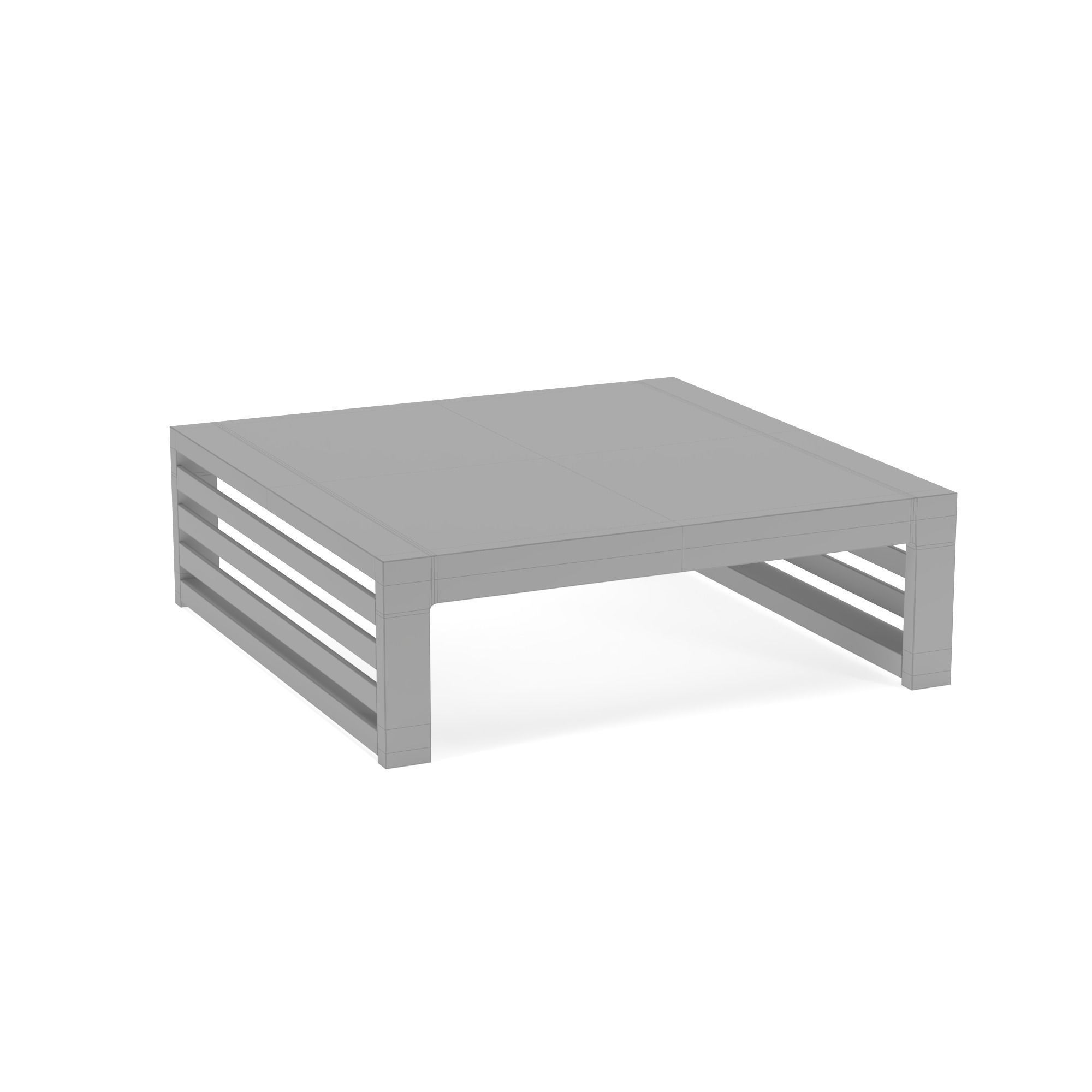 Lounge Set outdoor chair with slats 3D Model Collection_14