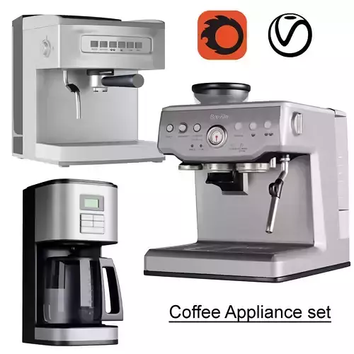 Coffee Appliance Set 3D model