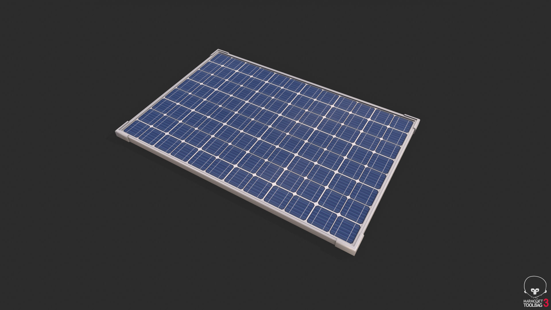 Solar Panels Low-poly 3D model_2