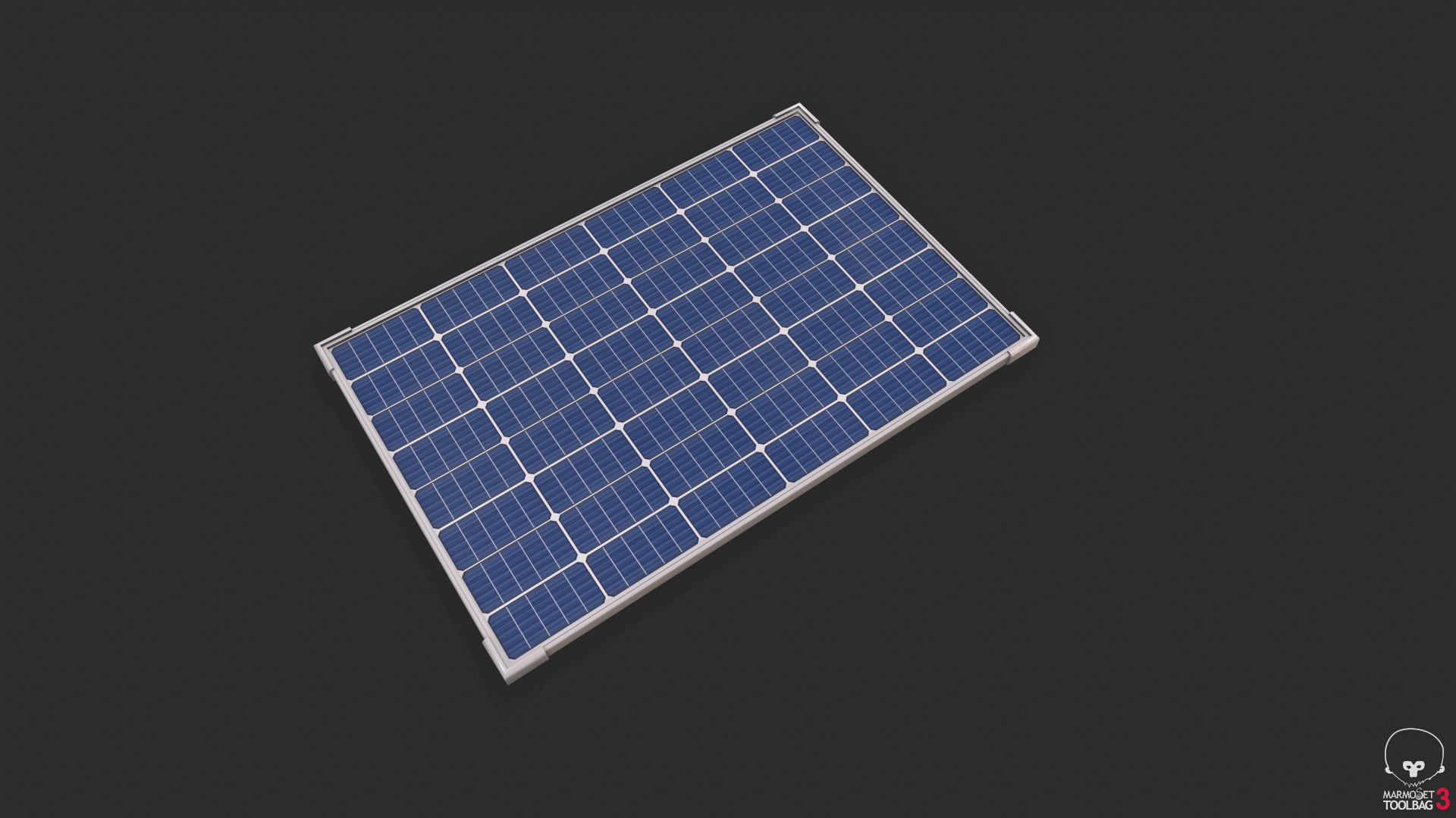 Solar Panels Low-poly 3D model_7
