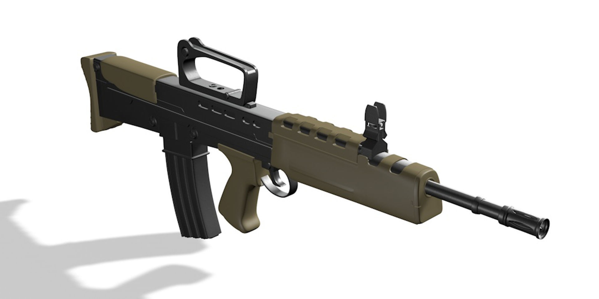 England assault rifle L85A2 3D model_1