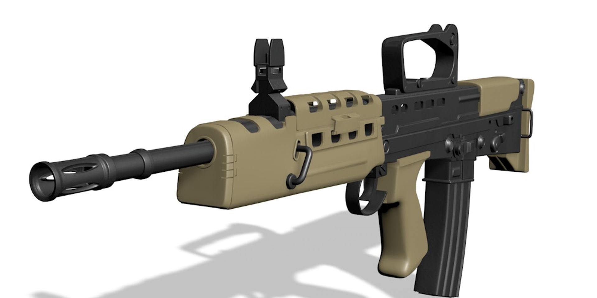 England assault rifle L85A2 3D model_3