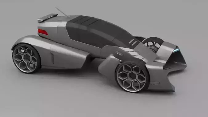 sci-fi car  3D model