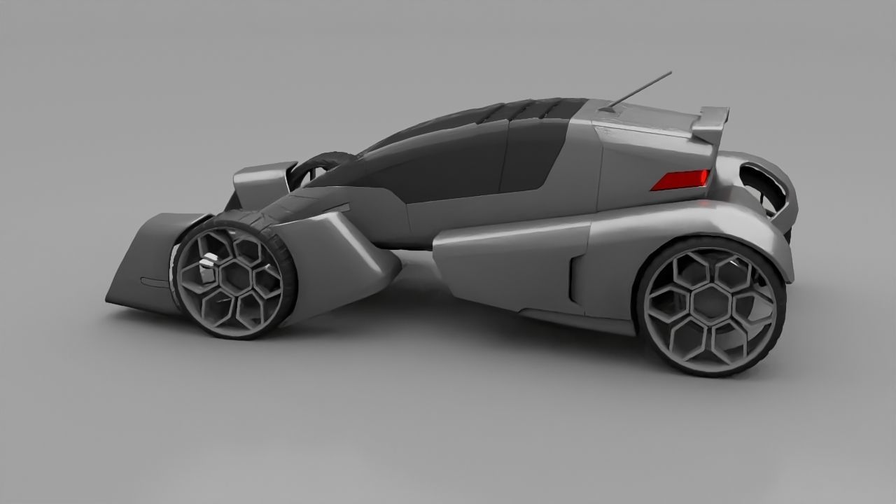 sci-fi car  3D model_3