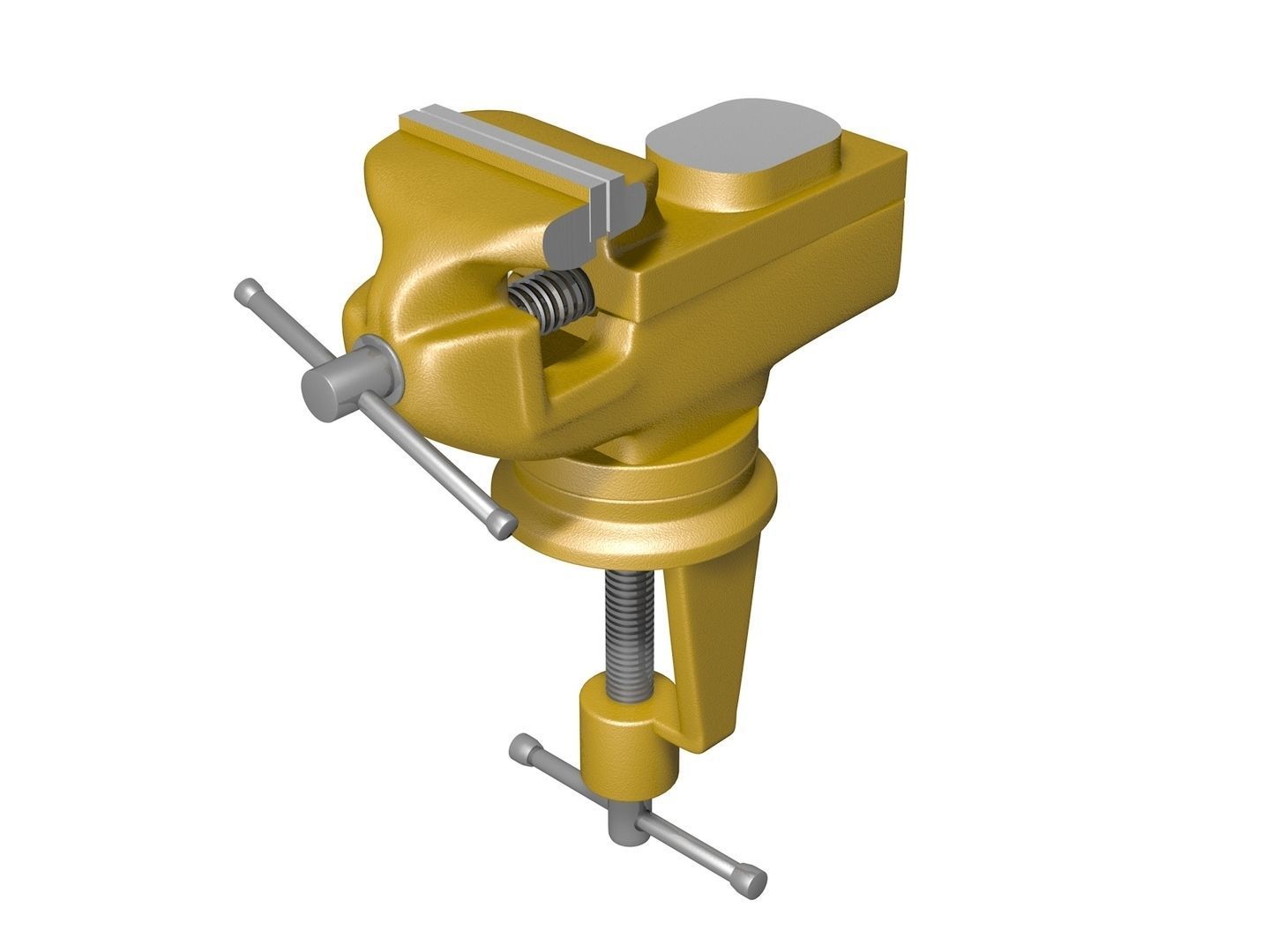 Locksmith vise 3D model_1