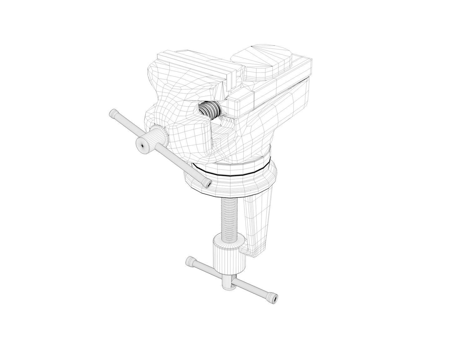 Locksmith vise 3D model_8