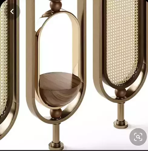 saparator three brass lamps hanging from wall