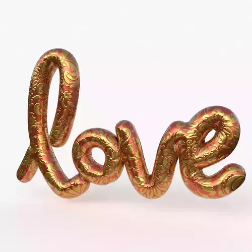Love Decoration Fabric Written