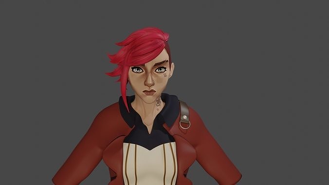 Vi arcane torso model League of legends 3D model