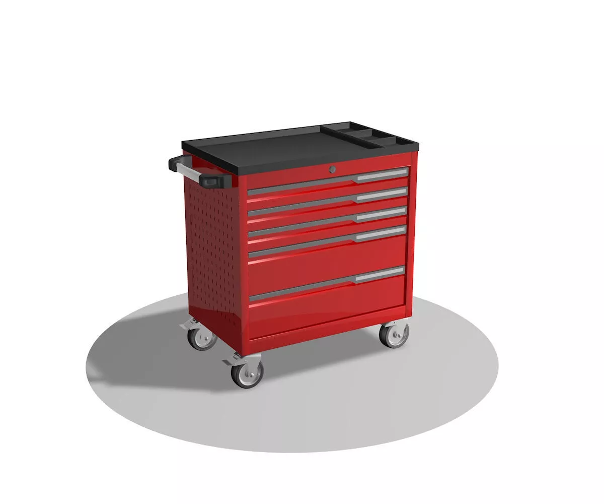 CRAFTING TABLE cart trolley 3D model