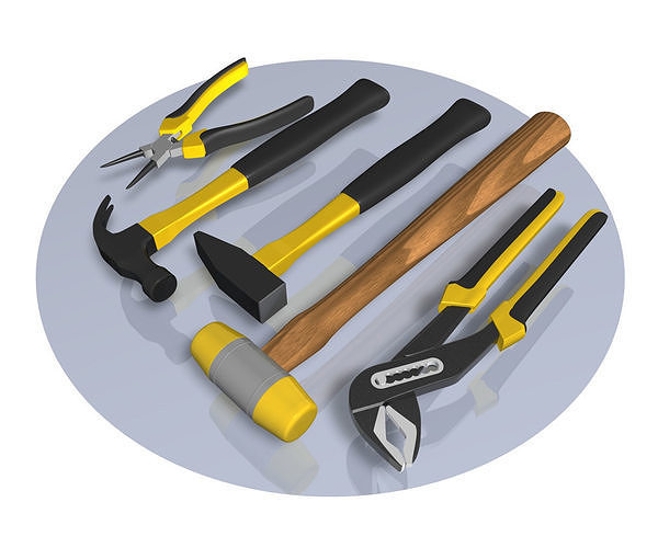 Tools instruments set 3D model