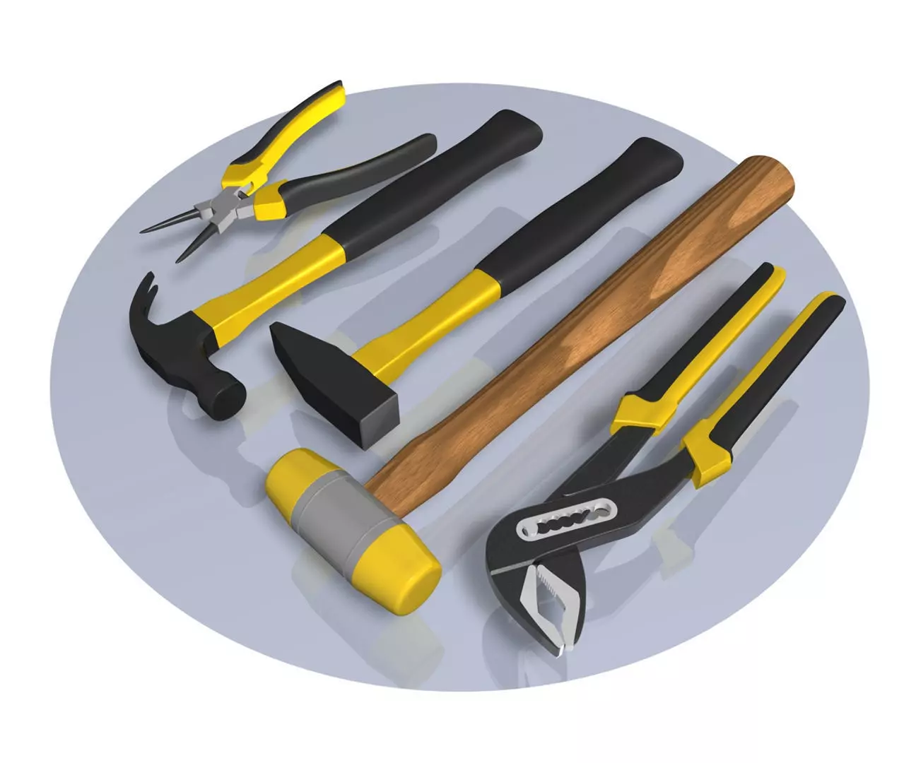 Tools instruments set 3D model_0