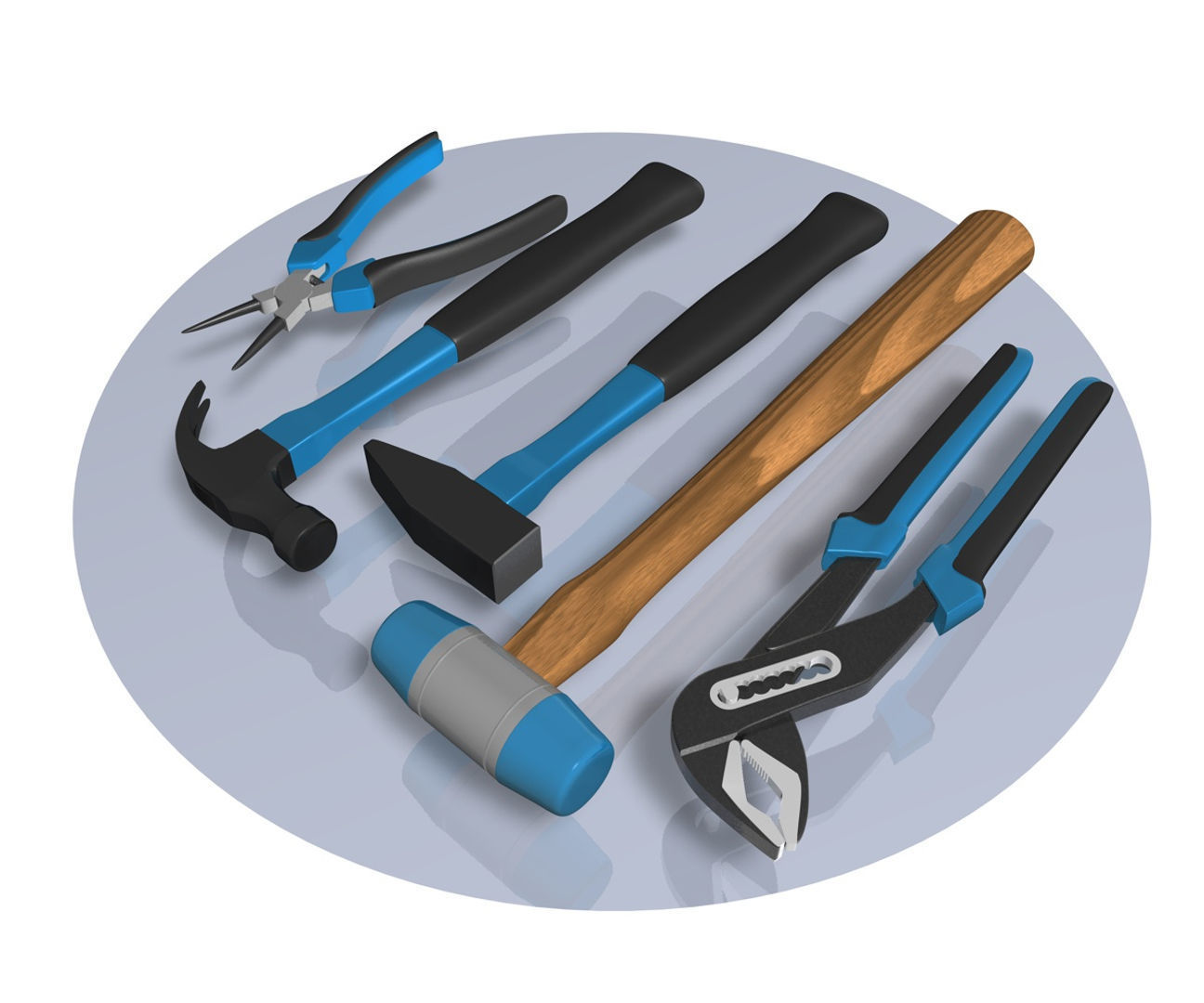 Tools instruments set 3D model_4