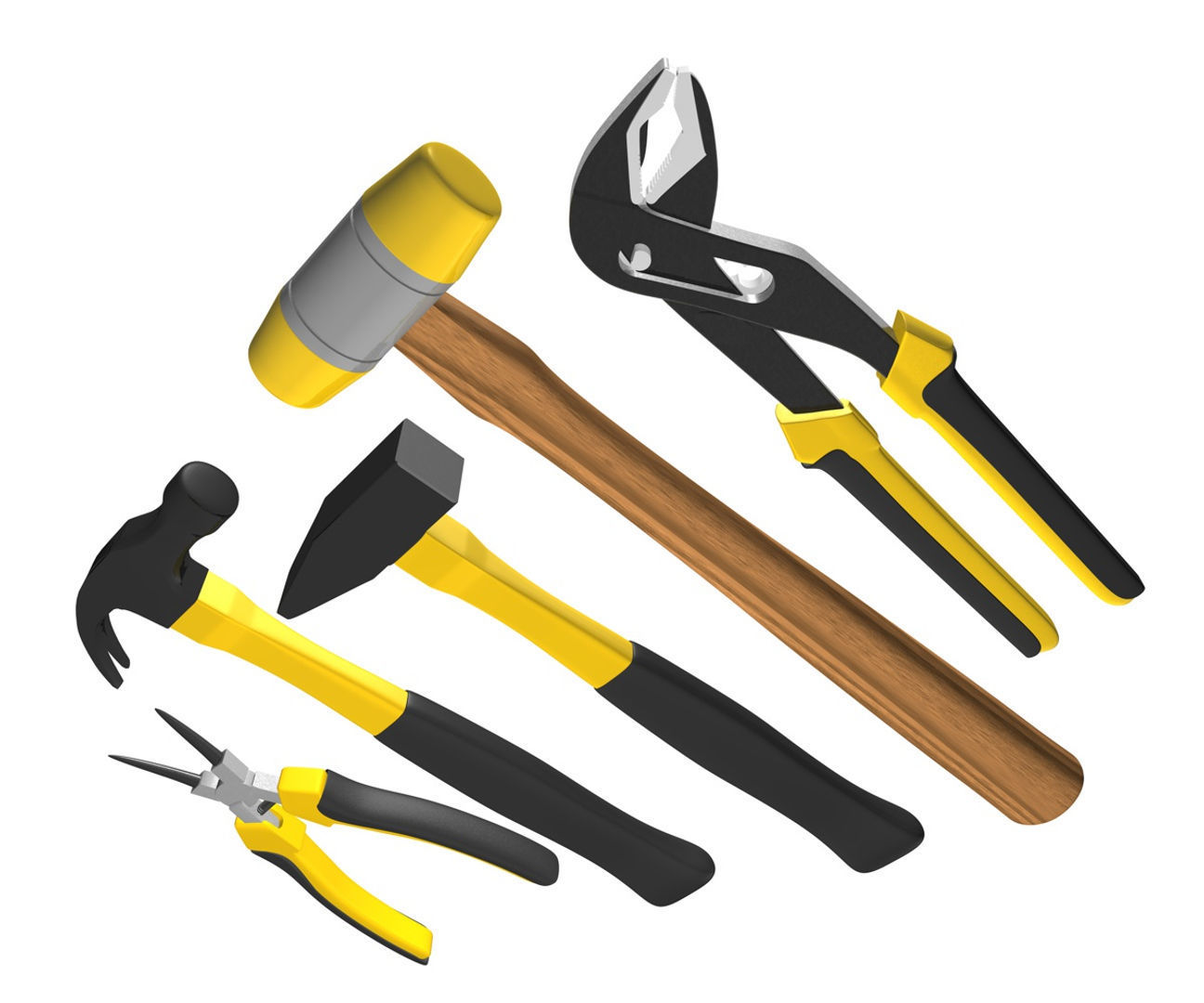 Tools instruments set 3D model_2