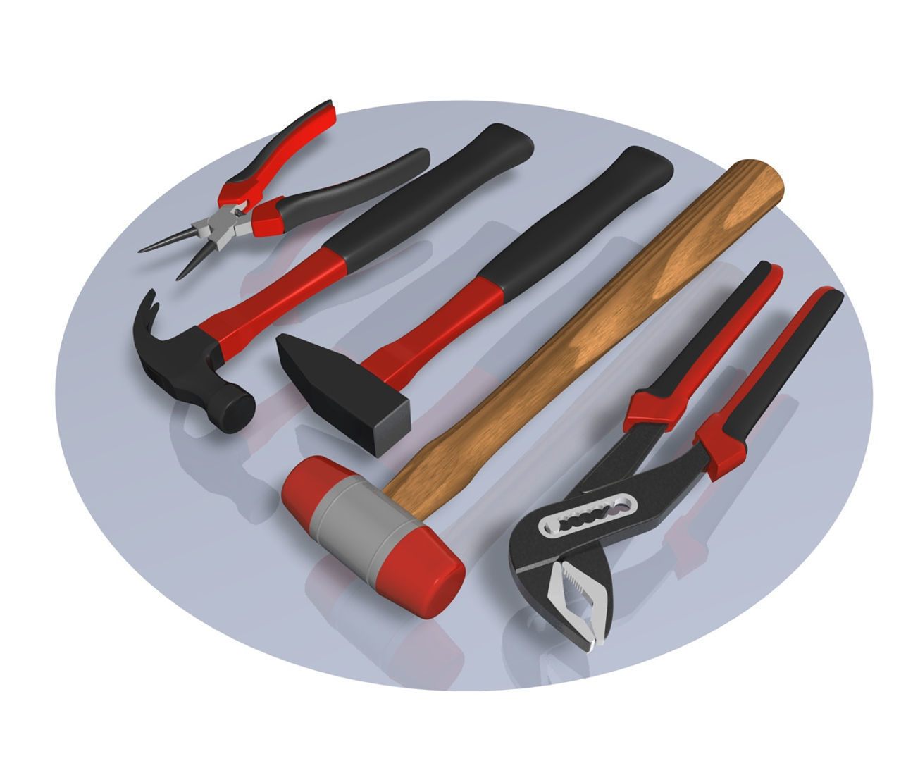 Tools instruments set 3D model_3