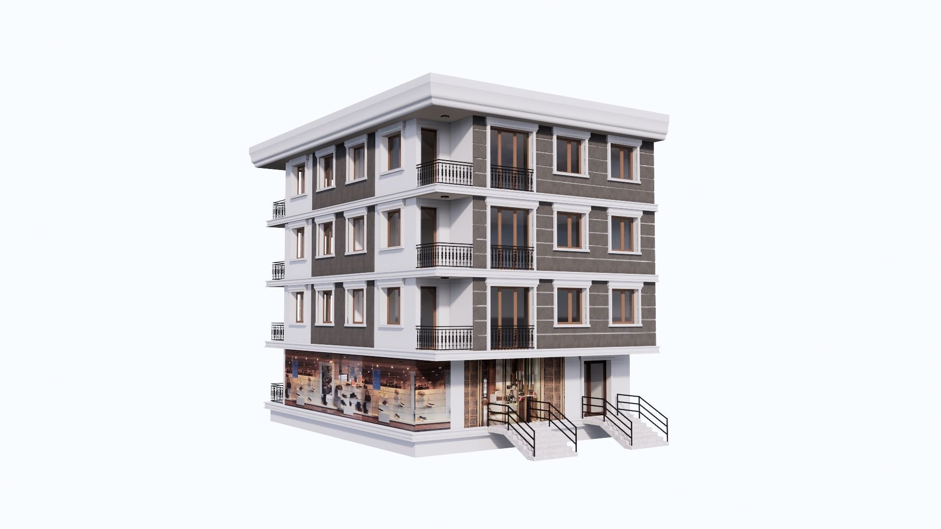 HOUSE 13 Low-poly 3D model_4