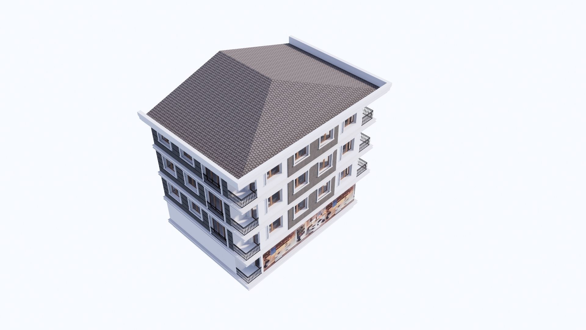 HOUSE 13 Low-poly 3D model_13