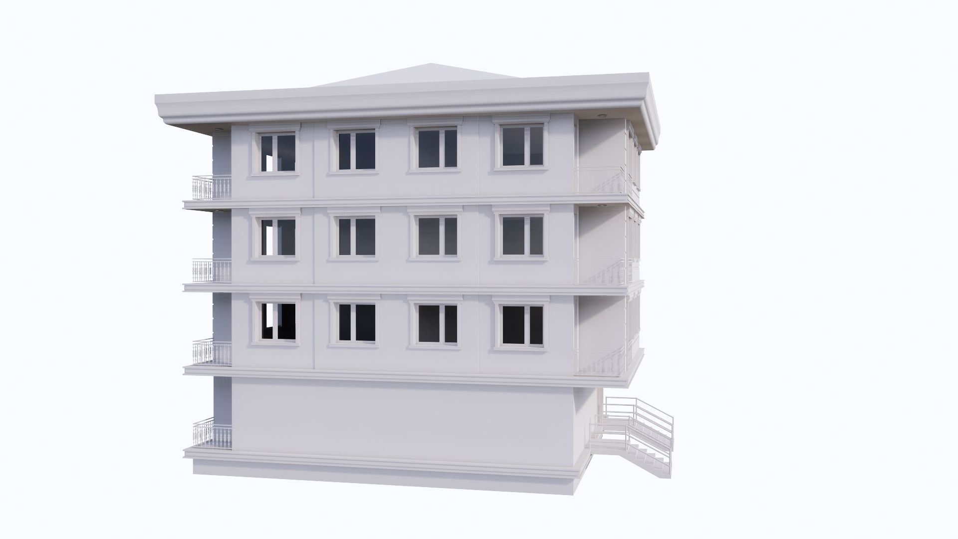 HOUSE 13 Low-poly 3D model_46