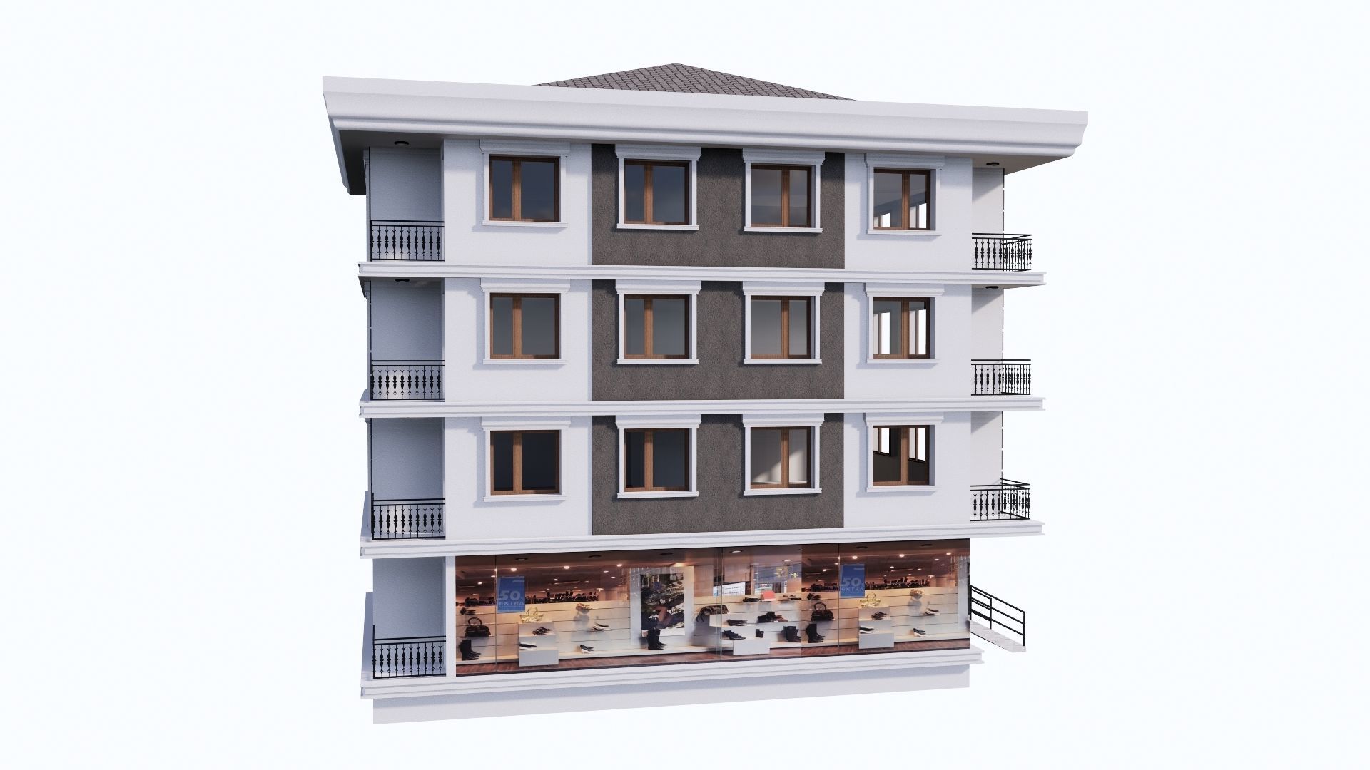 HOUSE 13 Low-poly 3D model_36