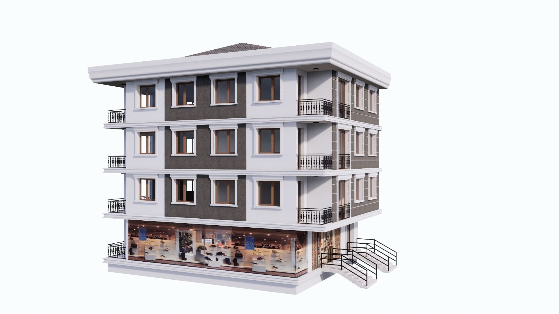 HOUSE 13 Low-poly 3D model_30