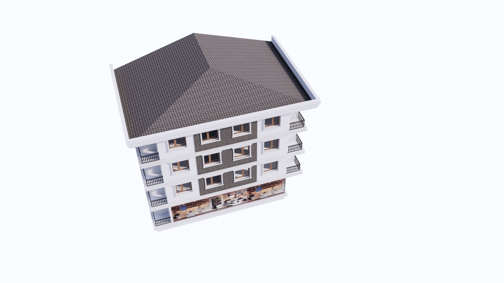 HOUSE 13 Low-poly 3D model_15