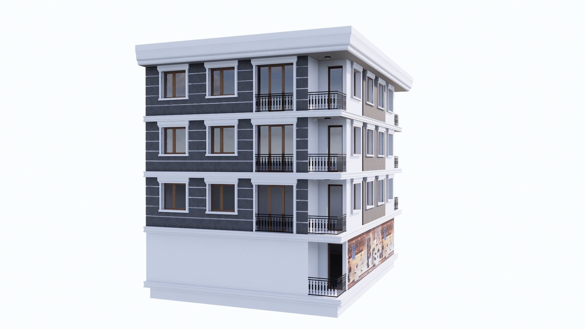 HOUSE 13 Low-poly 3D model_10