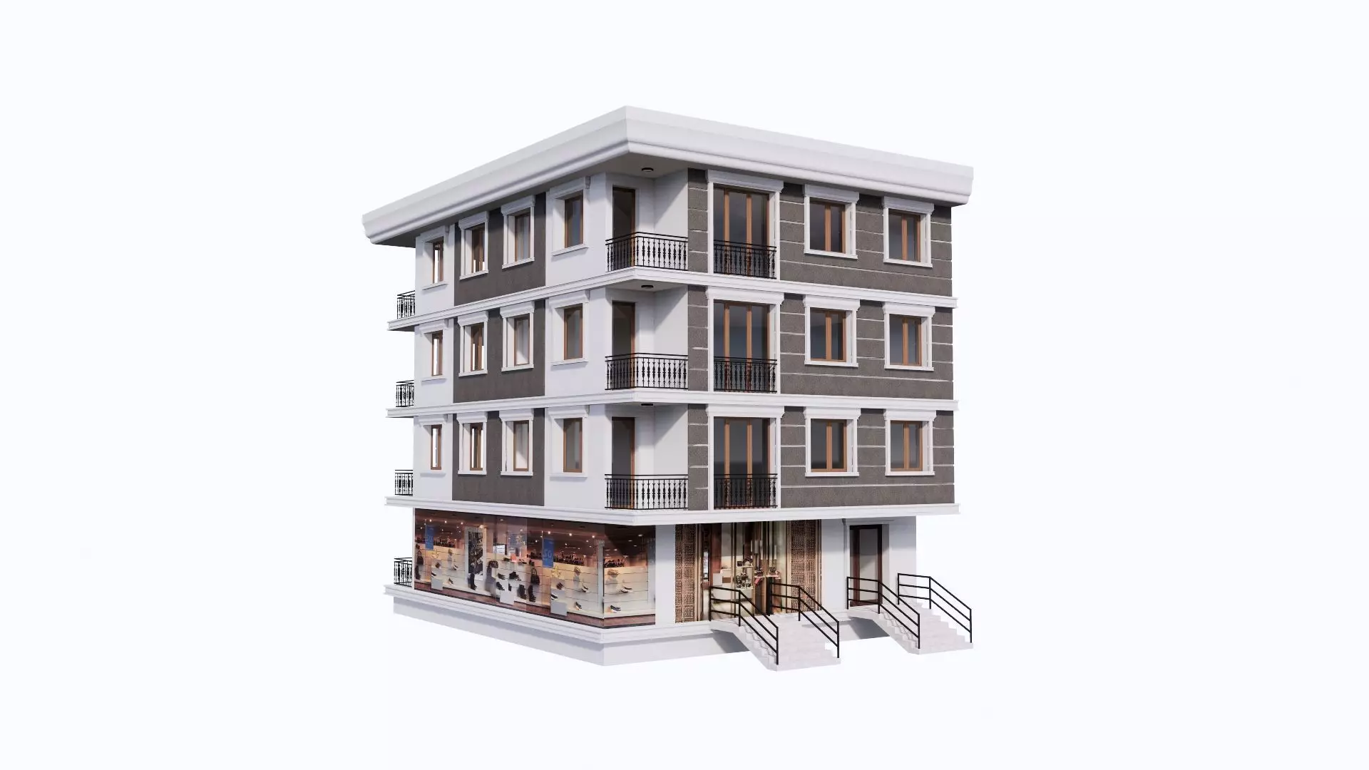 HOUSE 13 Low-poly 3D model_0